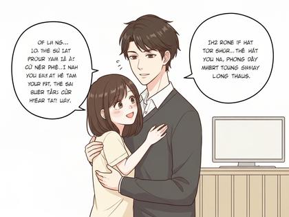 女性が男性に甘えながらお願いしているかわいいシーン