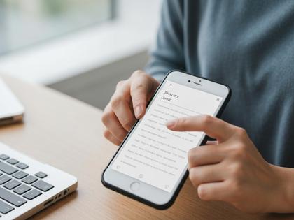 スマートフォンで食材の買い物リストを確認している女性の手元