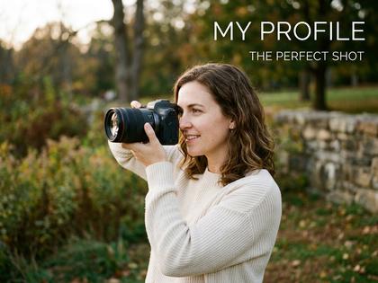 プロフィール写真を撮影する女性のイメージ