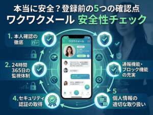 ワクワクメールの安全性が気になる女性へ 登録前に見る5つの確認点