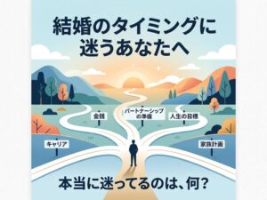 結婚のタイミングに迷うあなたへ｜迷いの正体を分解する5つの判断軸とデータ