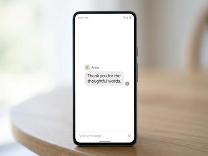LINEのトーク画面風のイラスト。短いメッセージが1件だけ送信されている様子