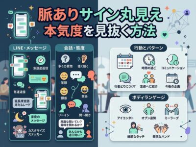 女性の脈ありサインを徹底解説｜行動・会話・LINEでわかる本気度の見抜き方