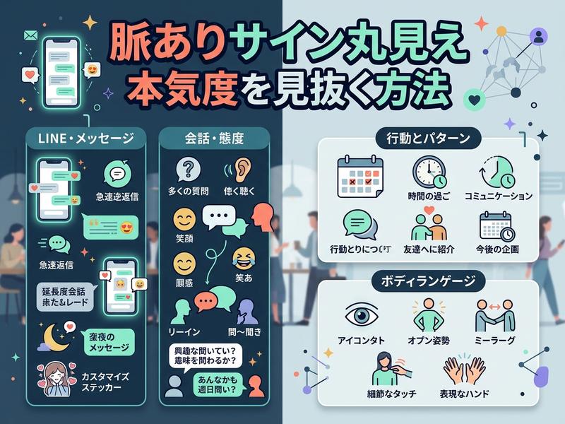 女性の脈ありサインを徹底解説｜行動・会話・LINEでわかる本気度の見抜き方