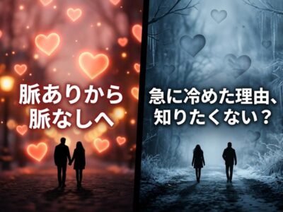 脈ありから脈なしへ、そして冷めた理由を問う男女の恋愛の変化。