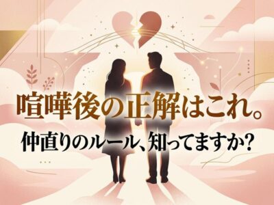 彼氏と喧嘩した時の仲直り完全ガイド｜タイミング・かける言葉・NG行動まで