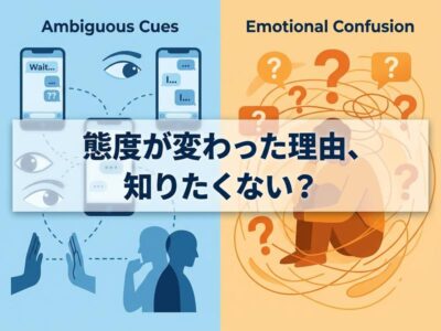 好きな人の態度の見分け方｜変わった・冷たい理由と一喜一憂しない考え方