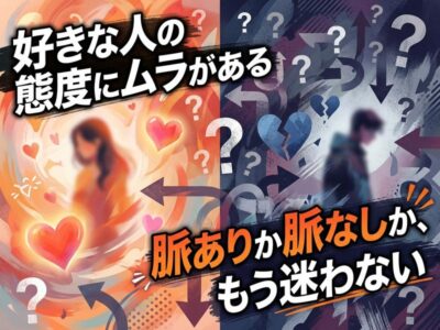 好きな人の態度にムラがあるのはなぜ？脈ありと脈なしの見分け方と振り回されない対処法