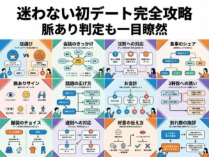 マッチングアプリの初デートで迷う場面別の正解12|店選びから脈あり判定まで