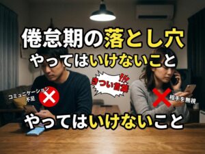 倦怠期にやってはいけないこと10選｜別れを招くNG言動と立て直し方