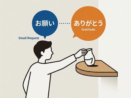 スマートフォンでメッセージを打ちながら柔らかく微笑む女性、部屋のソファ、800px×600px